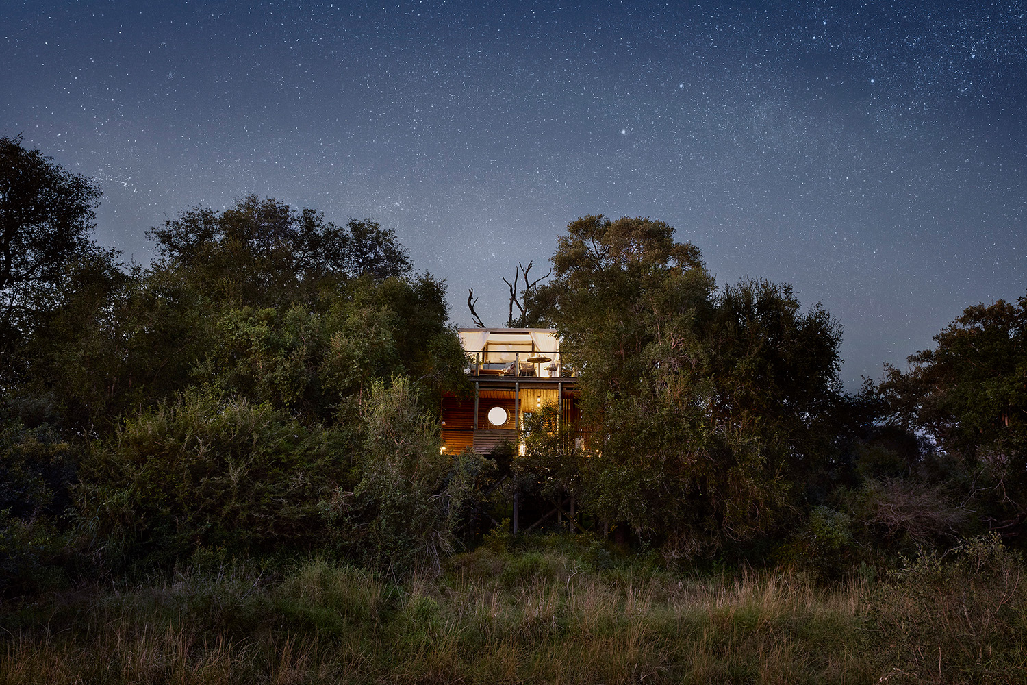 Lion Sands Tinyeleti Treehouse_Evening View_01